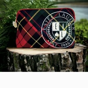 Estée Lauder Tartan Cosmetic Bag Clutch